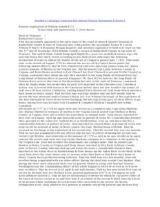 Southern Campaign American Revolution Pension Statements & Rosters Pension Application of William Arnold R272 Transcribed and annotated by C. Leon Harris State of Tenessee } Rutherford County }