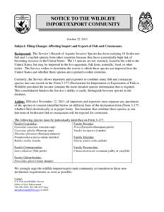 Microsoft Word[removed]Public Bulletin on 11 Species of Concern.doc