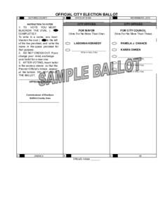 OFFICIAL CITY ELECTION BALLOT A GUTHRIE COUNTY  B