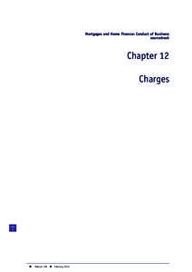 Mortgages and Home Finance: Conduct of Business sourcebook Chapter 12 Charges