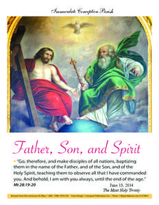 June 15, 2014 The Most Holy Trinity IMMACULATE CONCEPTION PARISH  IRWIN, PA