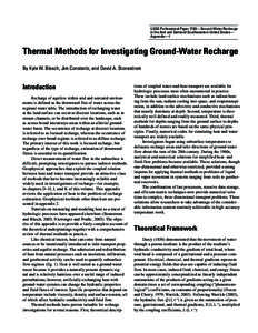    USGS Professional Paper 1703—Ground-Water Recharge in the Arid and Semiarid Southwestern United States— Appendix—1  Thermal Methods for Investigating Ground-Water Recharge