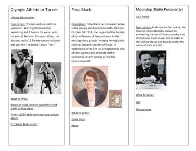 Olympic Athlete or Tarzan  Flora Black Alan Freed