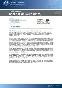 Country Profile - Republic of South Africa