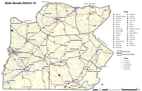 Warren  State Senate District 16 Va n B u re n