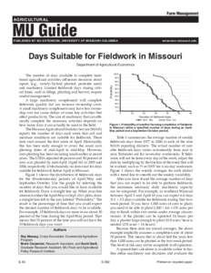 Farm Management AGRICULTURAL MU Guide  PUBLISHED BY MU EXTENSION, UNIVERSITY OF MISSOURI-COLUMBIA