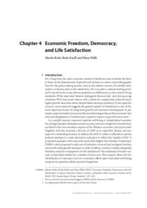 Chapter 4	 Economic Freedom, Democracy, and Life Satisfaction Martin Rode, Bodo Knoll, and Hans Pitlik 