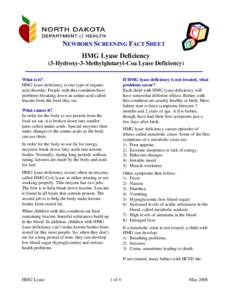 3-hydroxy-3-methylglutaryl-CoA lyase deficiency / Newborn screening / Biotin / 3-hydroxy-3-methylglutaryl-CoA lyase / Holocarboxylase synthetase / Health / Genetics / Medicine