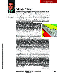 EDITORIAL  Scientist Citizens CREDITS: (TOP) TOM KLEINDINST/WOODS HOLE OCEANOGRAPHIC INSTITUTION; (RIGHT) ISTOCKPHOTO.COM