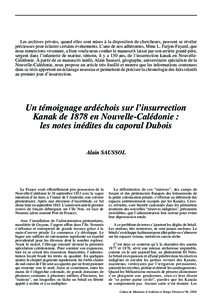 Les archives privées, quand elles sont mises à la disposition de chercheurs, peuvent se révéler précieuses pour éclairer certains événements. L’une de nos adhérentes, Mme L. Farjon-Fayard, que nous remercions 