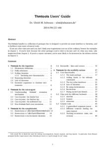 Thmtools Users’ Guide Dr. Ulrich M. Schwarz – [removed]∗ [removed]v66 Abstract The thmtools bundle is a collection of packages that is designed to provide an easier interface to theorems, and