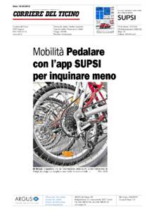 Date: Corriere del Ticino 6903 Luganowww.cdt.ch