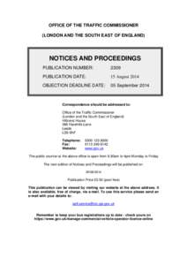 Notices and proceedings 5 August 2014