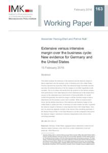 FebruaryWorking Paper Alexander Herzog-Stein and Patrick Nüß1  Extensive versus intensive