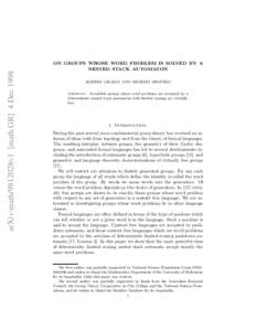 arXiv:math/9812028v1  [math.GR]  4 Dec 1998