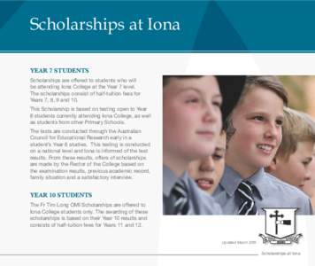 Academia / Scholarship / Iona / Iona Preparatory School / Education / Student financial aid / Knowledge