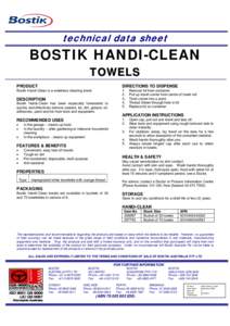 Microsoft Word - Bostik Handi-Clean Towel.doc