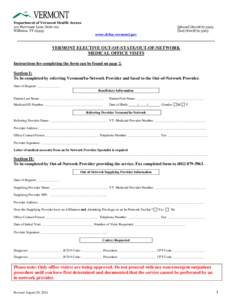 Department of Vermont Health Access 312 Hurricane Lane, Suite 201 Williston, VT[removed]phone[removed]fax[removed]