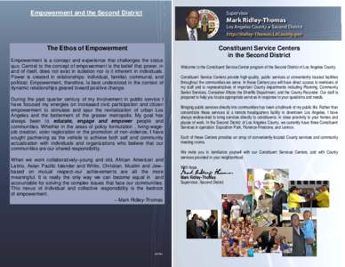 Empowerment and the Second District  The Ethos of Empowerment Constituent Service Centers in the Second District