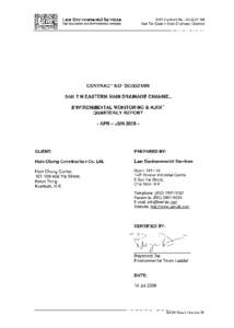 Lam Environmental Services Test Specialists and Environmental Analysts DSD Contract No.: DC[removed]San Tin Eastern Main Drainage Channel