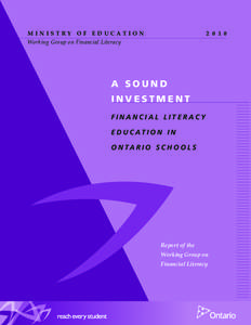 Organisation for Economic Co-operation and Development / Personal finance / Human behavior / Education / Leeanna Pendergast / Investor education / Information literacy / Financial Literacy Month / Economics / Literacy / Financial literacy