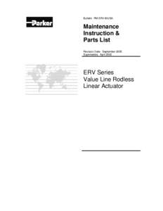 Bulletin PM-ERV-B/USA  Maintenance Instruction & Parts List Revision Date: September 2005