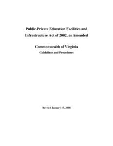 Public-Private Educational Facilities and Infrastructure Act of