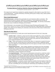 CANDIA SOCIAL CAPITAL SURVEY: SOCIAL INFRASTRUCTURE MAPS New Hampshire Charitable Foundation ~ June 12, 2003 The Candia Social Capital Survey included two questions designed to collect data for a map of the Town’s “s