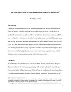 Crime in El Salvador / Crime in Guatemala / Crime in Honduras / Gangs in Canada / Mexican Drug War / El Salvador / Mara Salvatrucha / Gang / Mauricio Funes / Crime / Americas / Organized crime