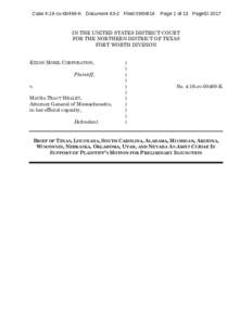 Case 4:16-cvK Document 63-2 FiledPage 1 of 13 PageID 2017 IN THE UNITED STATES DISTRICT COURT FOR THE NORTHERN DISTRICT OF TEXAS