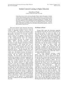 International Journal of Teaching and Learning in Higher Education http://www.isetl.org/ijtlhe/ 2011, Volume 23, Number 3, 92-97 ISSN