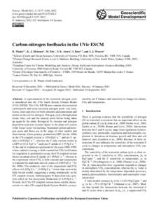 Geosci. Model Dev., 5, 1137–1160, 2012 www.geosci-model-dev.netdoi:gmd © Author(sCC Attribution 3.0 License.  Geoscientific