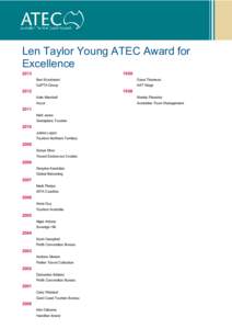 Len Taylor Young ATEC Award for Excellence[removed]Ben Woodward