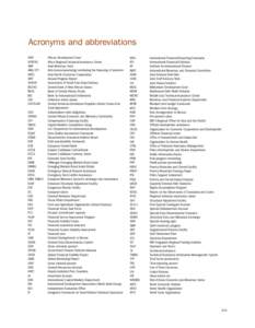 IMF 2006 Annual Report -- Acronyms and abbreviations