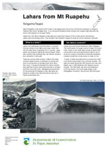 Lahars from Mt Ruapehu: conservation revealed: publications