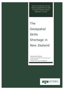 Report commissioned by the New Zealand Geospatial Office and SIBA NZ (Spatial Industries Business Association), July[removed]The