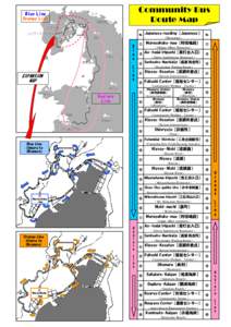 Community Bus Route Map Blue Line Orange Line ⑦⑥