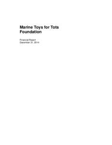 Marine Toys for Tots Foundation Financial Report December 31, 2014  Contents