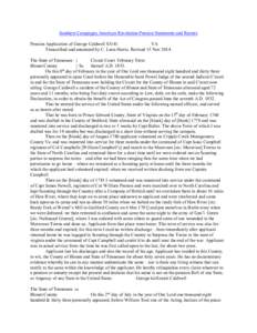 Southern Campaigns American Revolution Pension Statements and Rosters Pension Application of George Caldwell S3141 VA Transcribed and annotated by C. Leon Harris. Revised 15 Nov[removed]The State of Tennessee } Circuit Cou