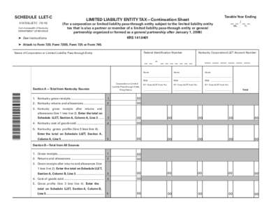 Business / Legal entities / Structure / Partnerships / Tax forms / Flow-through entity / Corporation / Kentucky / Tax return / Types of business entity / Business law / Law