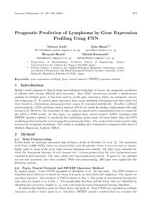 Bioinformatics / Gene expression / Artificial neural network / Computational neuroscience / Mathematical psychology / DNA microarray
