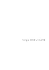 Simple REST with CDI  Example rest-cdi