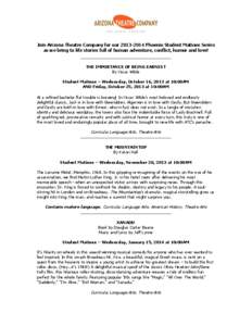 The Importance of Being Earnest / Musical theatre / Arizona Theatre Company / Xanadu / Broadway theatre / Whoopi Goldberg / Matinée / Entertainment / Theatre / Arts