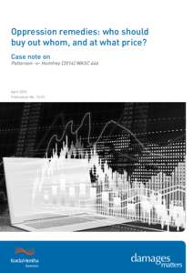 Oppression remedies: who should buy out whom, and at what price? Case note on Patterson -v- HumfreyWASC 446