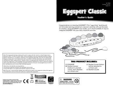 EI-7883 Grades Pre-K+ Ages 4+ Eggspert Classic ®
