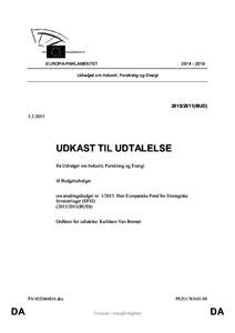 EUROPA-PARLAMENTET[removed]Udvalget om Industri, Forskning og Energi