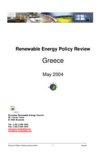 Renewable Energy Policy Review  Greece May[removed]European Renewable Energy Council