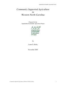 Microsoft Word - Community Supported Agriculture in WNC