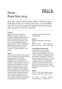Wine / Grape / Oenology / Food and drink / Yeast in winemaking / Fermentation in winemaking / Pinot noir / Ripeness in viticulture / Sauvignon blanc / New Zealand wine / Pinot gris