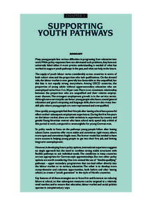 CHAPTER 3  SUPPORTING YOUTH PATHWAYS SUMMARY